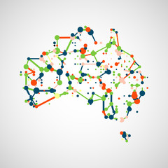 Naklejka premium Technology image of Australia