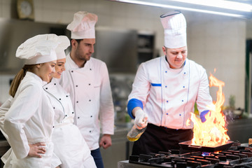 Chef in restaurant kitchen