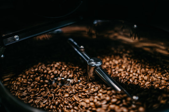 Fototapeta Close-up coffee grinding machine