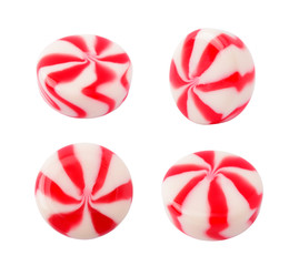 Caramel striped candy set isolated on the white background - Powered by Adobe