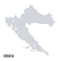 Vector pixel map of Croatia isolated on white background