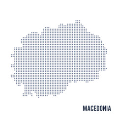 Vector pixel map of Macedonia isolated on white background