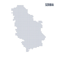 Fototapeta na wymiar Vector pixel map of Serbia isolated on white background