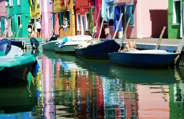 Fototapeta na wymiar Isla de Burano, Venecia, Italia