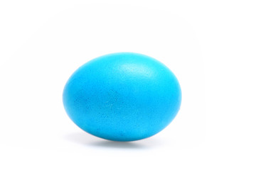 traditional egg painted in blue color