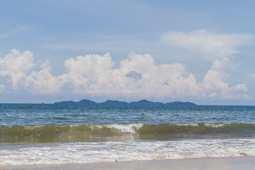 Sea And Blue Sky / The Background Of Turquoise Sea And Blue Sky In The Andaman Sea Of Thailand.