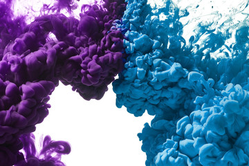 Color ink drop in water