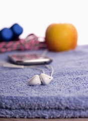 Headphones and sport equipment