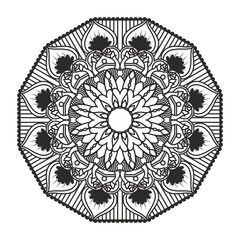 Lovely mandala for adult coloring books