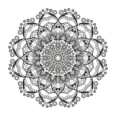 Lovely mandala for adult coloring books