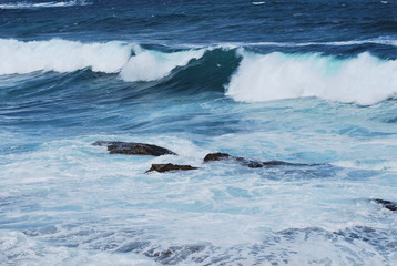 Blue waves at Bondi Beach, Sydney, Australia 