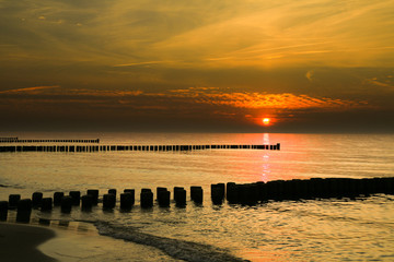 Obraz premium Ostsee Sonnenuntergang