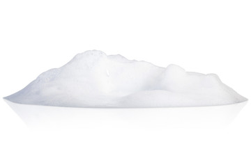 white foam bubbles texture isolated on white background - obrazy, fototapety, plakaty
