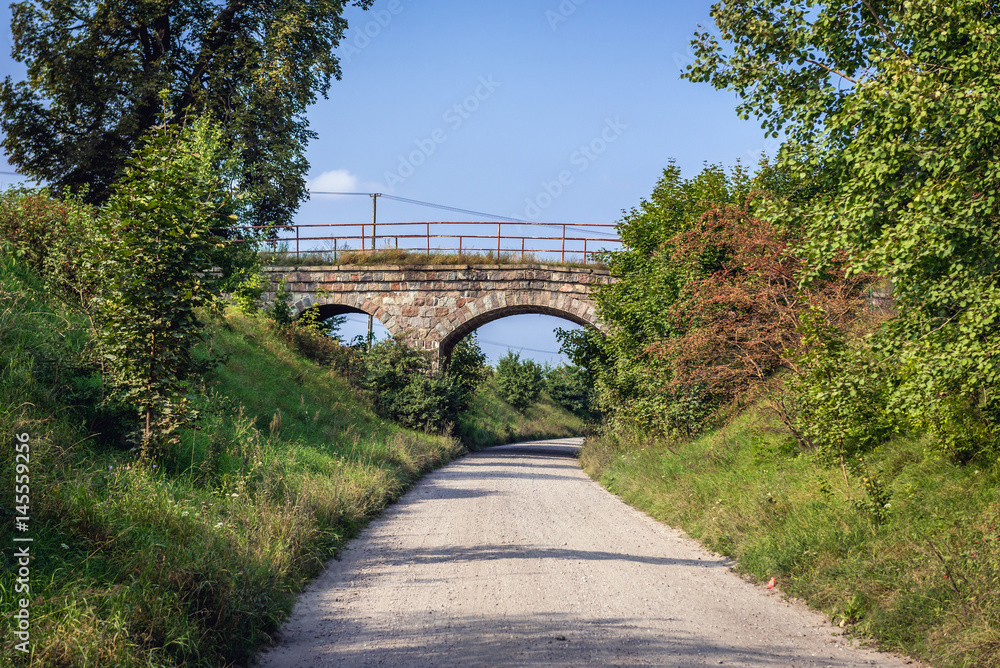 Wall mural Country road in Cassubia region of Poland