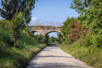 Country road in Cassubia region of Poland