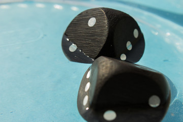 
playing dice float in the water