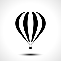 Hot air balloon icon. Vector illustration 