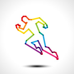 Running man icon. Vector illustration