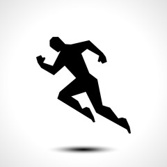 Running man icon. Vector illustration