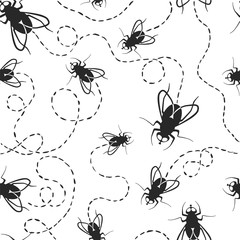 Seamless pattern - fly with traces