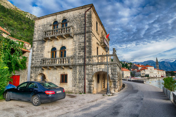 Fototapeta na wymiar View of Perast city, Montenegro.
