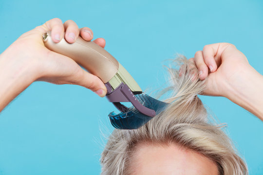 Man Going To Shave His Long Hair