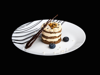 dessert with chocolate