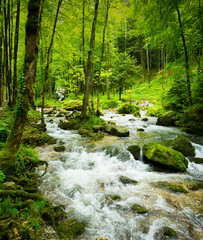 Fototapeta premium Waterfalls of Herisson in Jura France