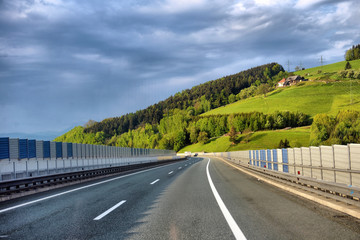 Highway road in the mountains