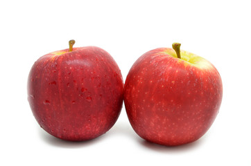 Fresh red two apples