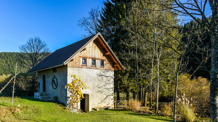 Old abandoned water wheel mill in Slovenia.