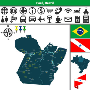 Map of Para, Brazil