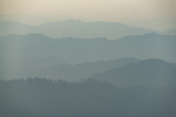 the mountain of Thailand national Park, sunset