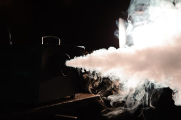 smoke machine in action