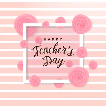 Teacher's Day concept. School supplies and greeting card on pink  background, top view Stock Photo - Alamy