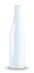 Premium white bottle vector mockup alcohol beer
