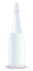 Premium white bottle vector mockup alcohol champagne