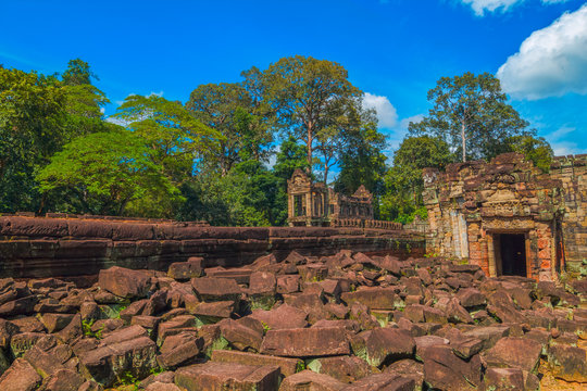 Ancient Preah Khan temple ruin, Siem Reap, Cambodia