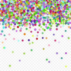 Colorful flying falling the elements of decoration of the celebration. Abstract background with falling confetti