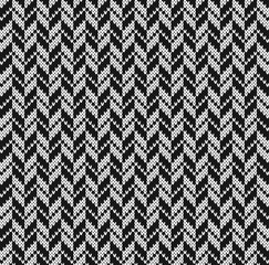 Black and white jacquard. Seamless Knitting Pattern Goose pads