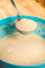 American pancakes compound mixture taking for baking
