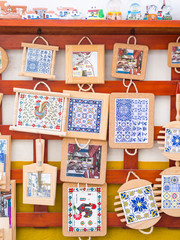 Traditional Portuguese souvenirs sold in Obidos