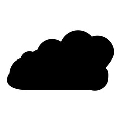Cloud Silhouette Icon Symbol Design. Vector illustration isolated on white background