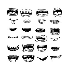 cartoon mouth icon