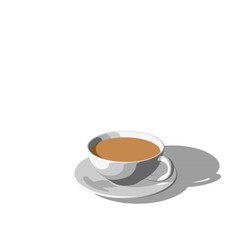 Coffee cup. Isolated on white background. Cartoon style.