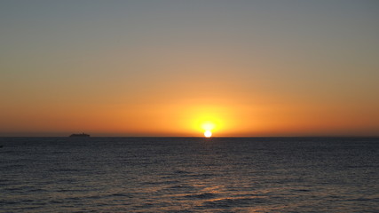Cruise ship at sunset, Port Phillip Bay, Australia 2017