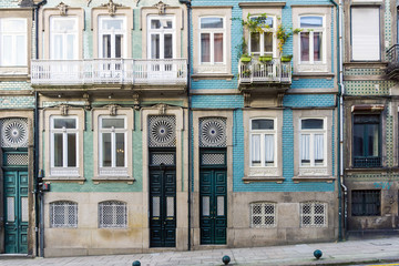 Street view of old town Porto, Portugal, Europe