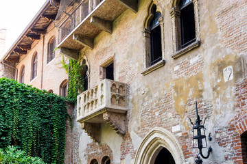 Romeo and Juliet balcony in Verona, Italy