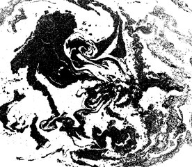 Black and white liquid texture, watercolor hand drawn marbling illustration, abstract vector background