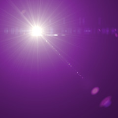 Lens flare effect on dark background. Digital illustration.